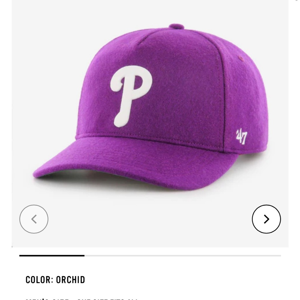 47 Purple Structured Hat with Embroidered Logo